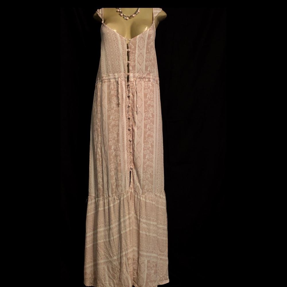 Chelsea & Violet Pink & White Maxi Dress